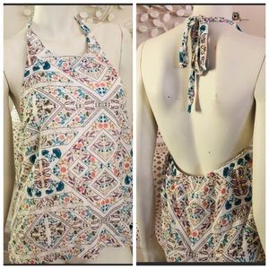 Roxy Halter Top, Open Back